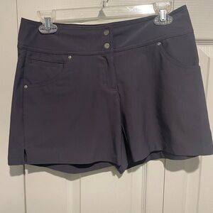 Slazenger Women's Dark Gray Athletic Shorts with Snap Waist